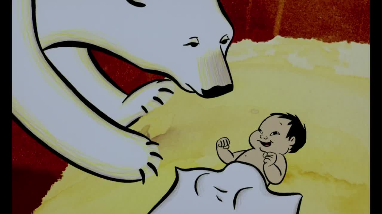 Un extrait du film	 L Enfant qui voulait être un ours