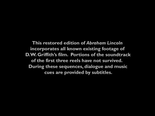 Un extrait du film  Abraham Lincoln