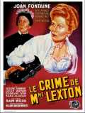 voir la fiche complète du film : Le Crime De Madame Lexton