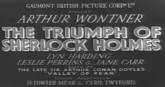 Un extrait du film  The Triumph of Sherlock Holmes