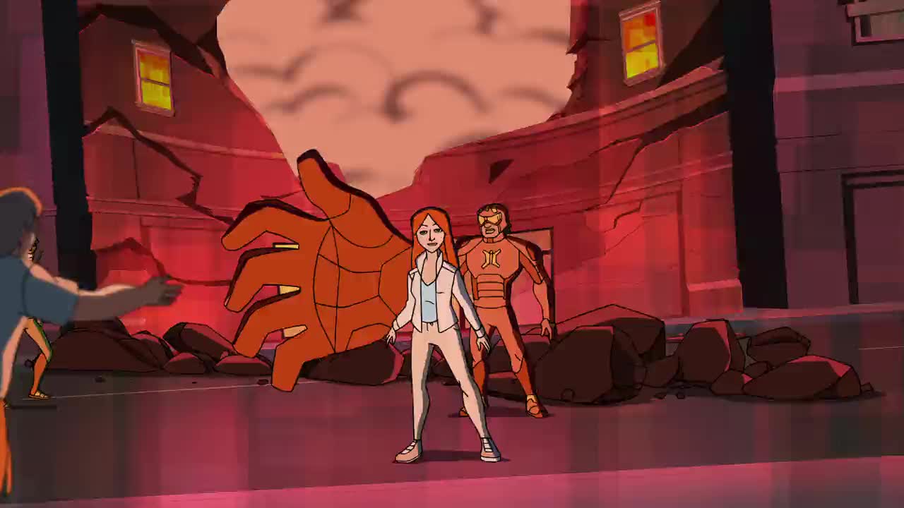 Un extrait de la série  Stretch armstrong et les flex fighters